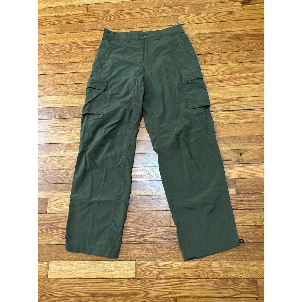 EMS Eastern Mountain Sports Mens Hiking Cargo Pants Size 30x30 Green 100% Nylon